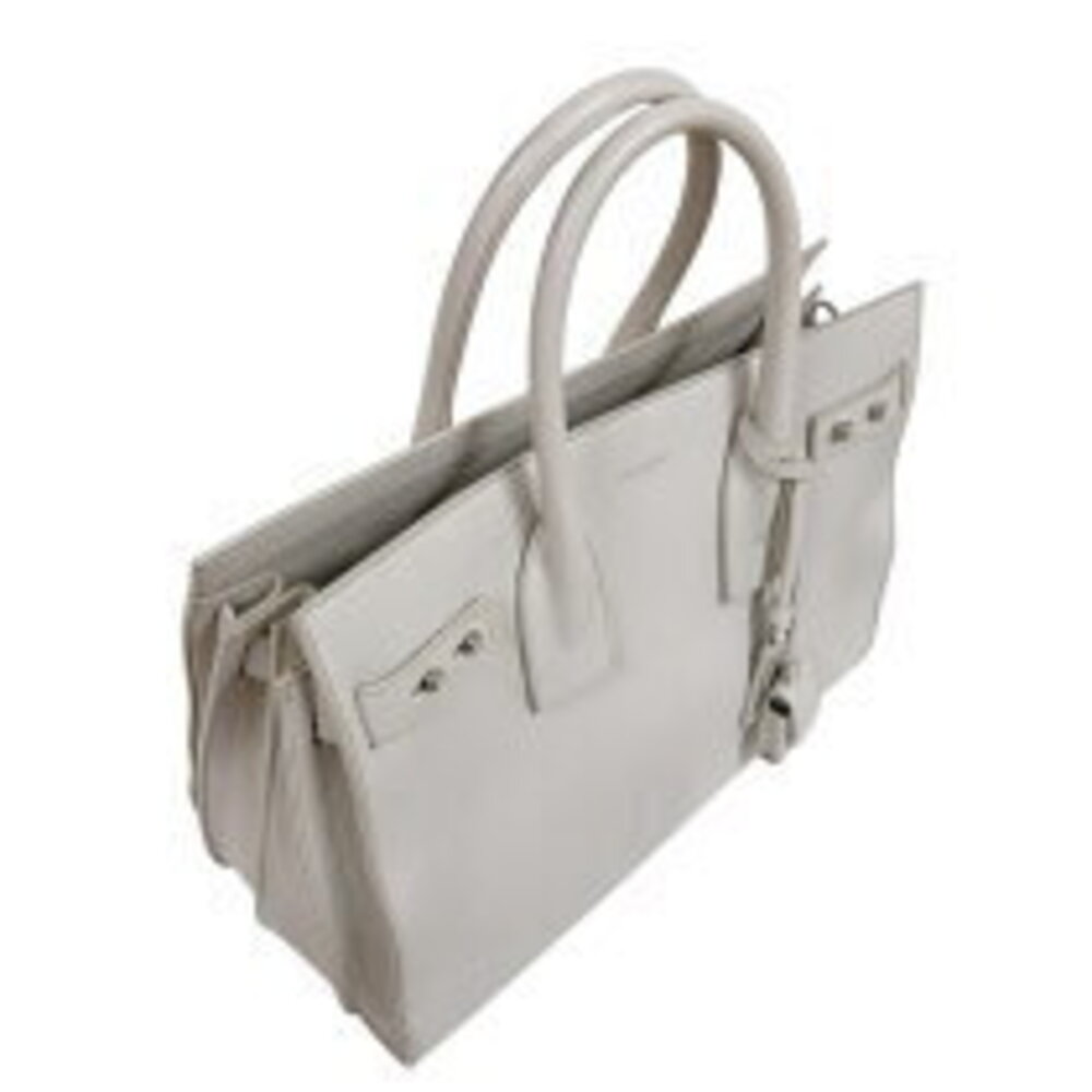 Saint Laurent Sac de Jour White Calfskin Tote Bag - Picture 5 of 11